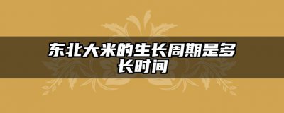 东北大米的生长周期是多长时间 东北大米的生长周期有多长？