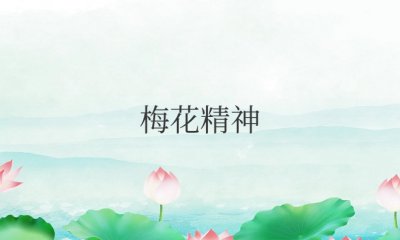 梅花精神品质及象征意义