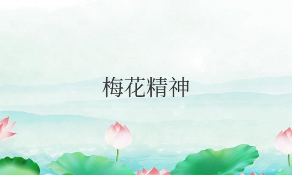 梅花精神品质及象征意义