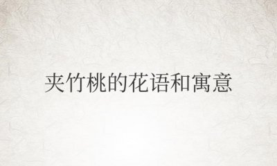 夹竹桃的花语和寓意和象征 夹竹桃的花语、寓意与象征