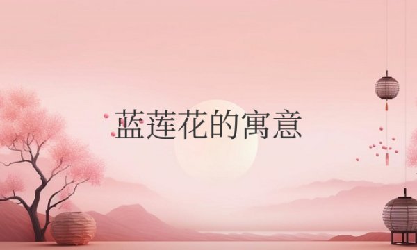 蓝莲花的寓意和象征意义