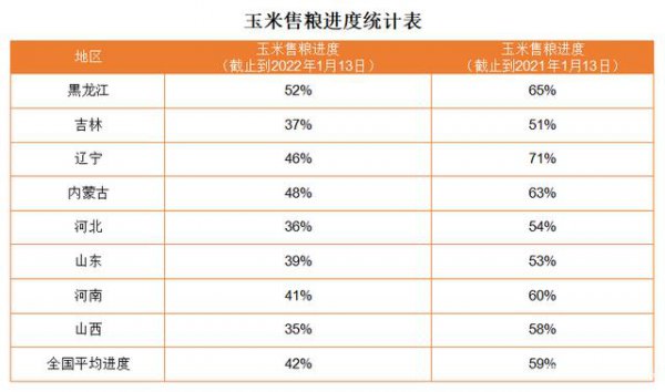 2022年元旦玉米价格